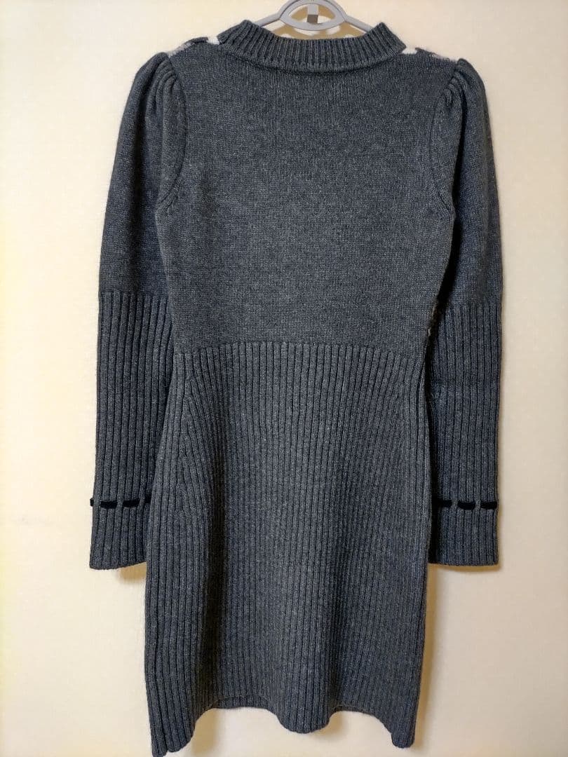 こぼ♡ Moor Argyle Ribbon Knit Dress