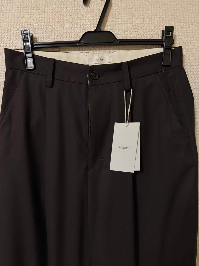 Cornier（コルニエ） WORSTED WOOL WIDE PANTS