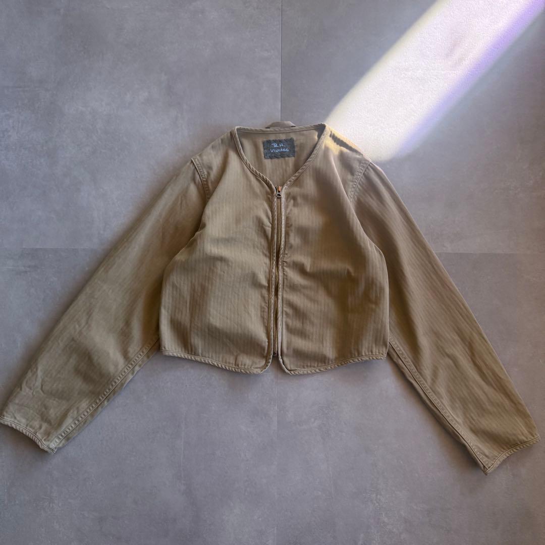 【本日限定SALE価格✨】RonHerman ノーカラー ジップアップ ブルゾン