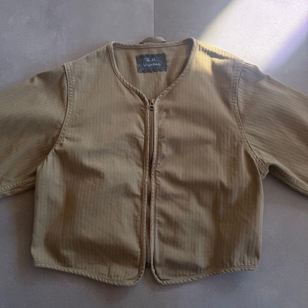 【本日限定SALE価格✨】RonHerman ノーカラー ジップアップ ブルゾン