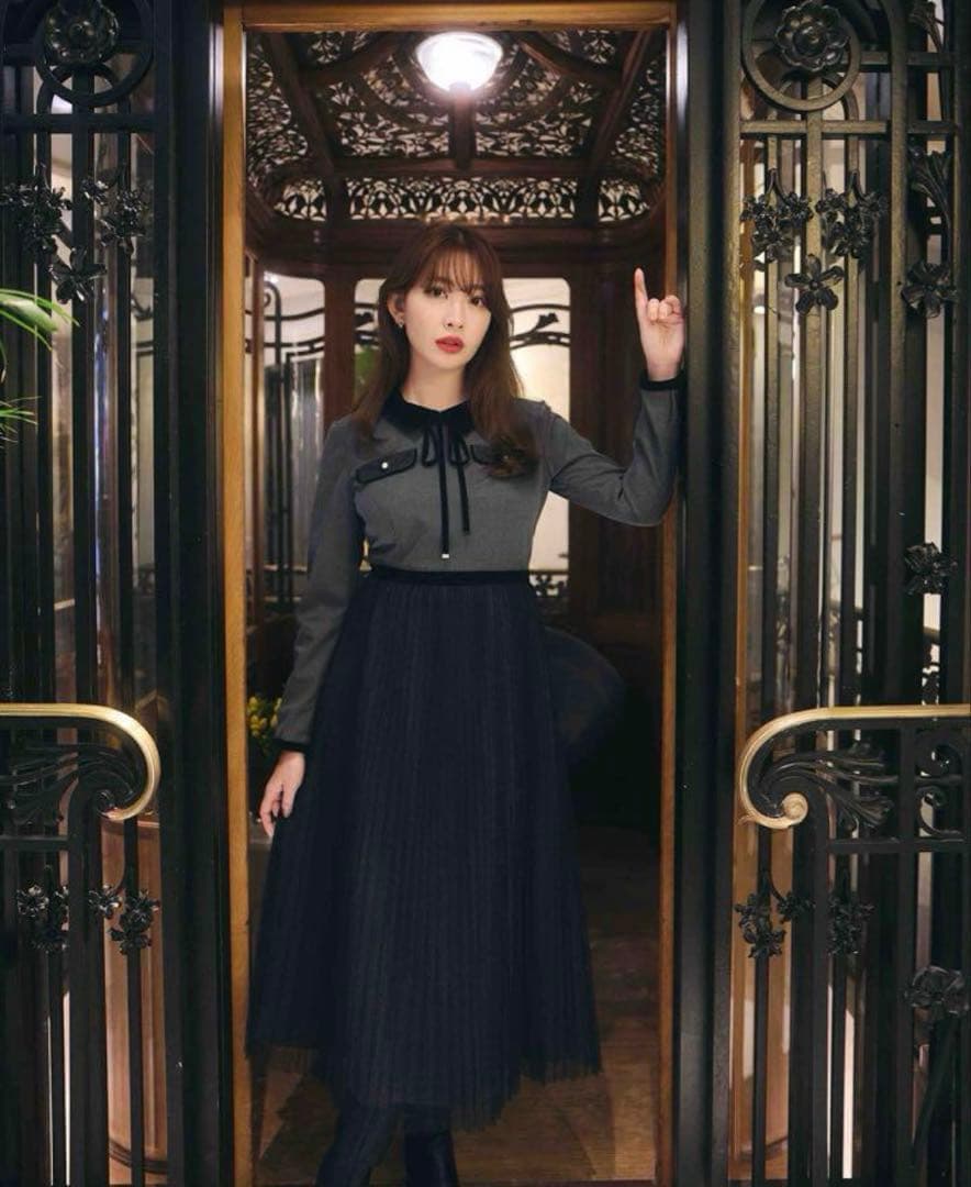 herlipto⭐︎ garnier pleated dress⭐︎Sサイズ