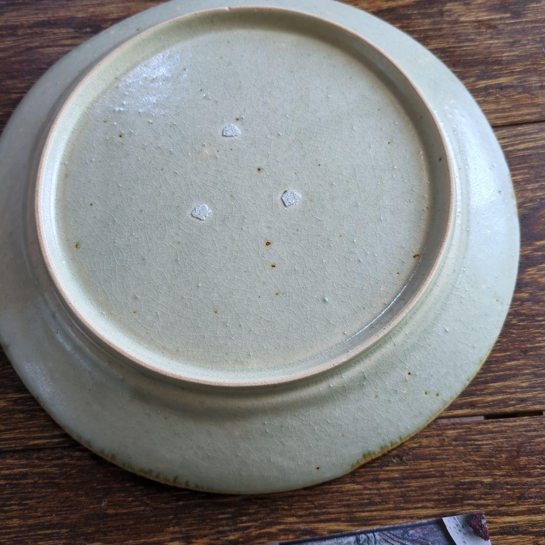 市野吉記コウホ窒　安南手　食器　ラウンドプレート　２枚セット　新品