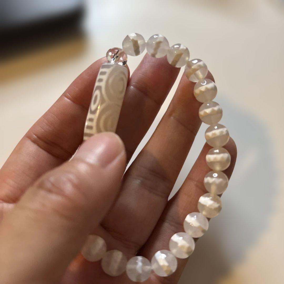 守ってくれる！老玉髄白天珠、龍眼天珠、線天珠たん！すごい！