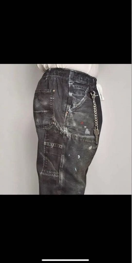 三軒茶屋アス激レア❗️us アス　カーハート　転写ダブルニーイージーパンツ