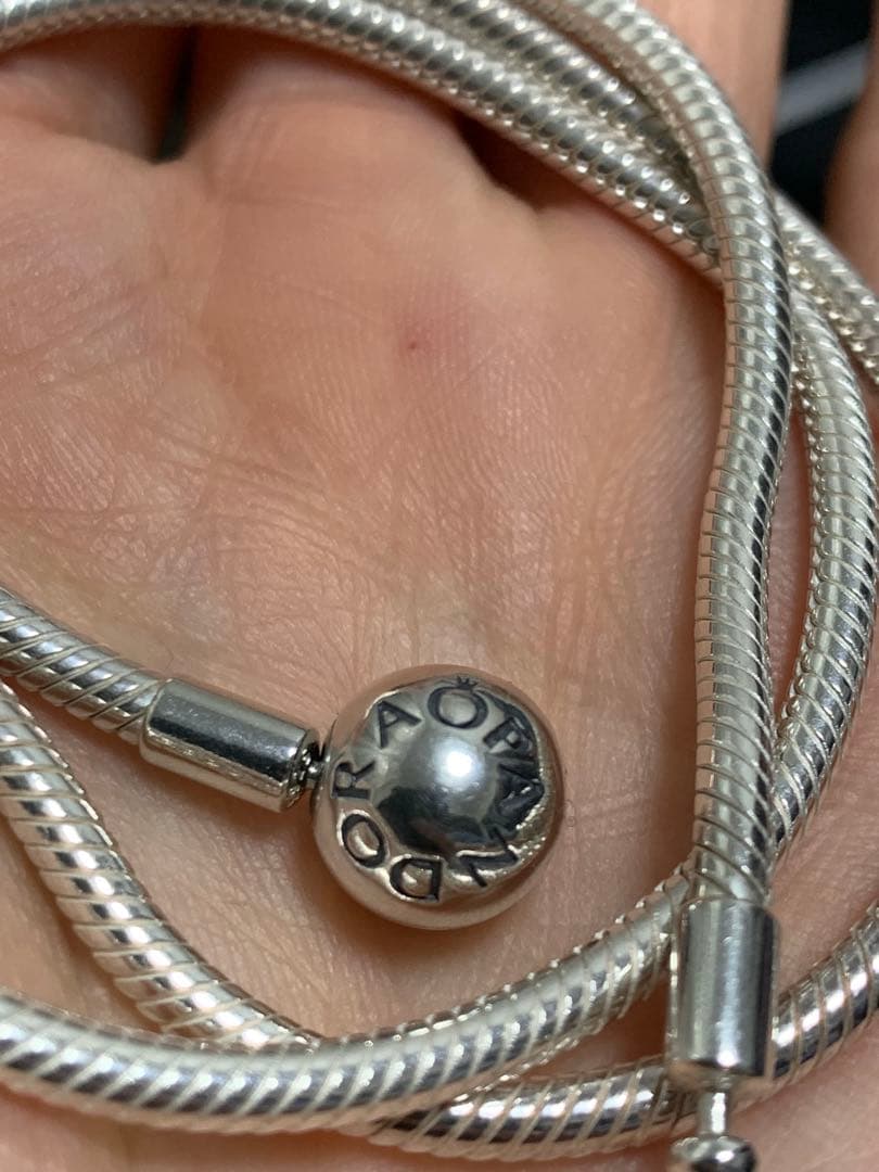 Pandora 925シルバー スネークチェーンネックレス　サイズ50cm