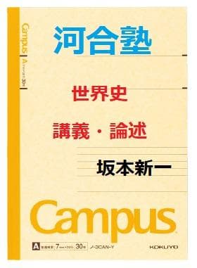 【河合塾】『世界史　講義・論述　坂本新一先生　第1講ノート』+α　駿台代ゼミ東進