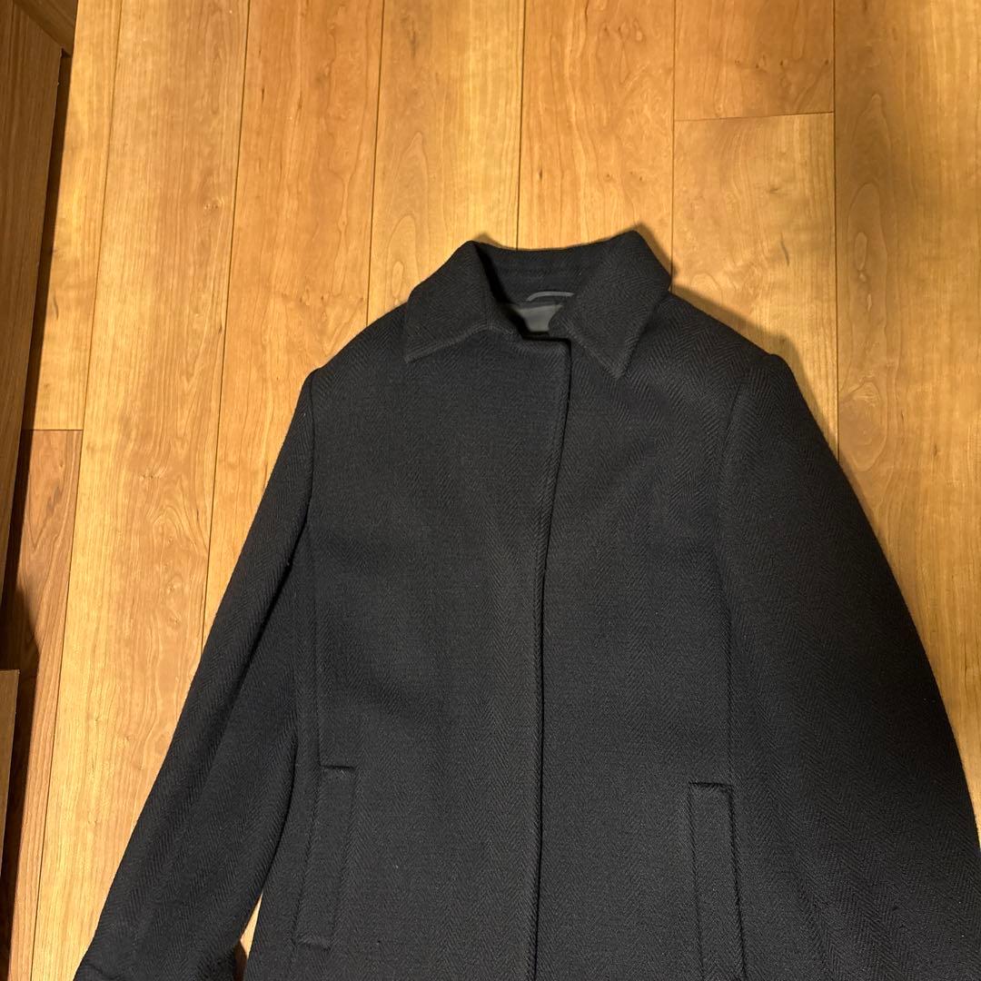 JIL SANDER ネイビー 100%カシミヤ　ウールコート　38