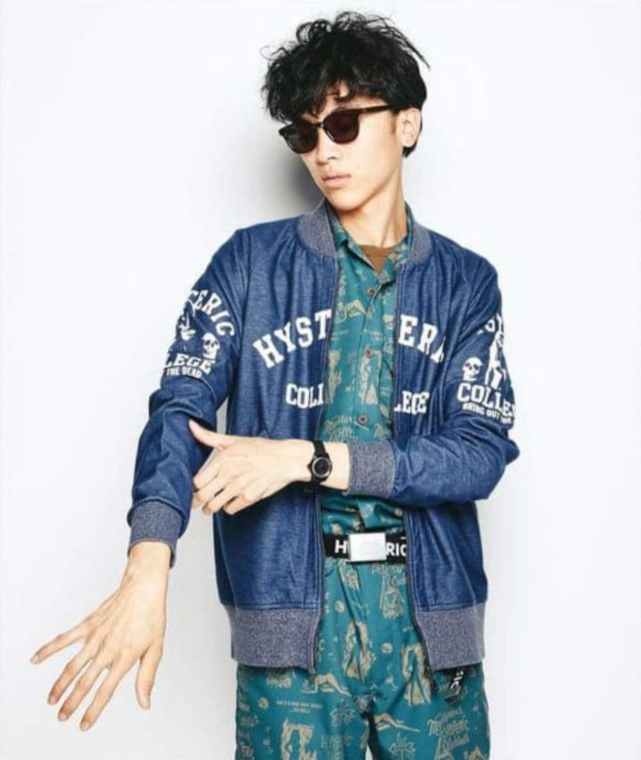 美品☆ヒステリックグラマー ヒスガールコットンスタジャン ブルー M