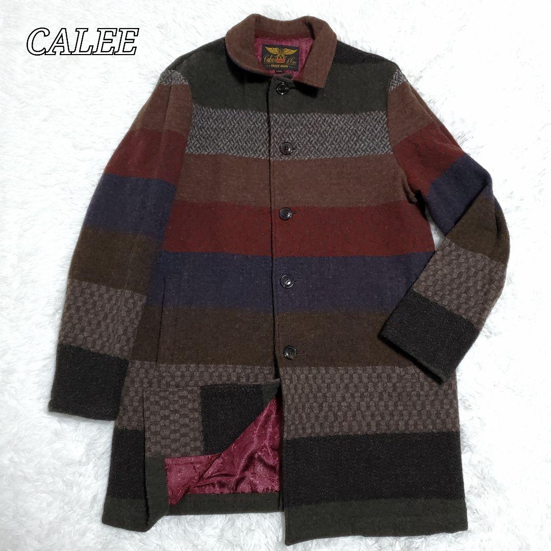 美品✨CALEE　キャリー　ドビーボーダー　ロングコート　ペイズリー　L