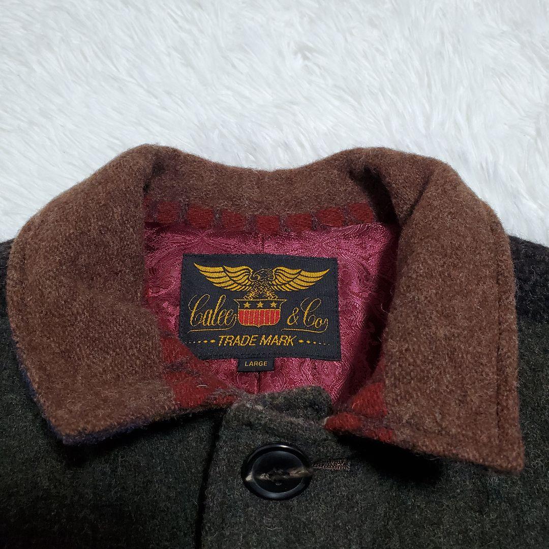 美品✨CALEE　キャリー　ドビーボーダー　ロングコート　ペイズリー　L