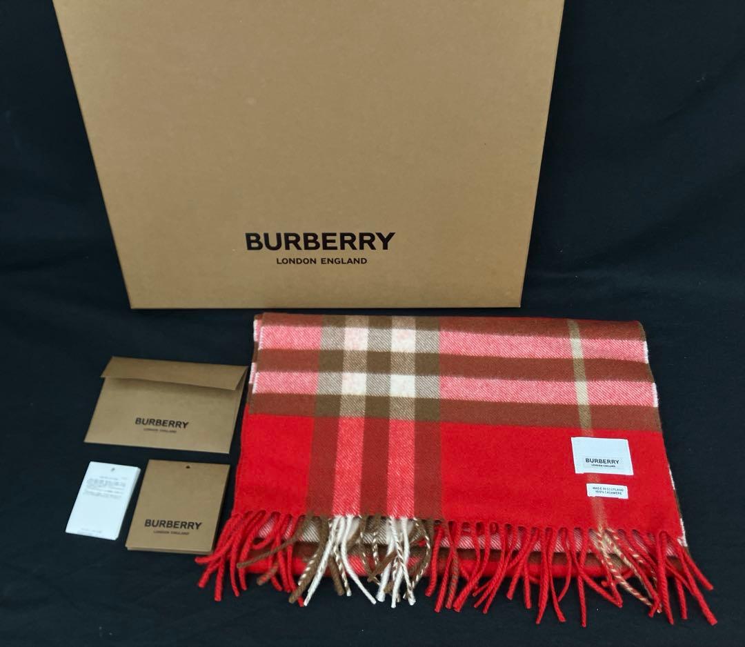 BURBERRY バーバリー　カシミヤ 100%チェック柄マフラー 未使用品