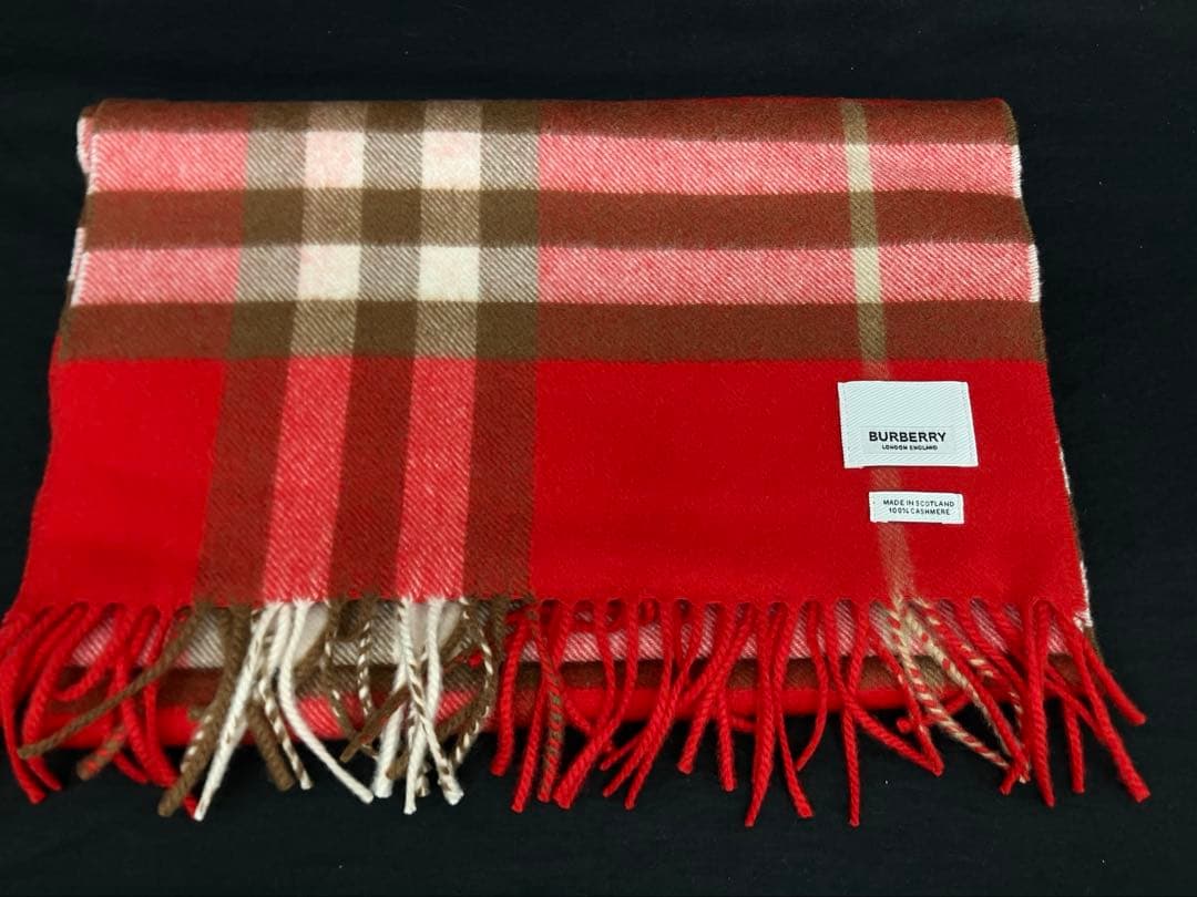 BURBERRY バーバリー　カシミヤ 100%チェック柄マフラー 未使用品