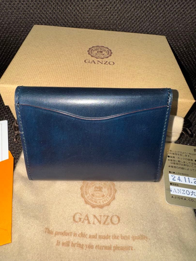 【未使用】ganzo六本木店限定スマート三つ折りウォレット