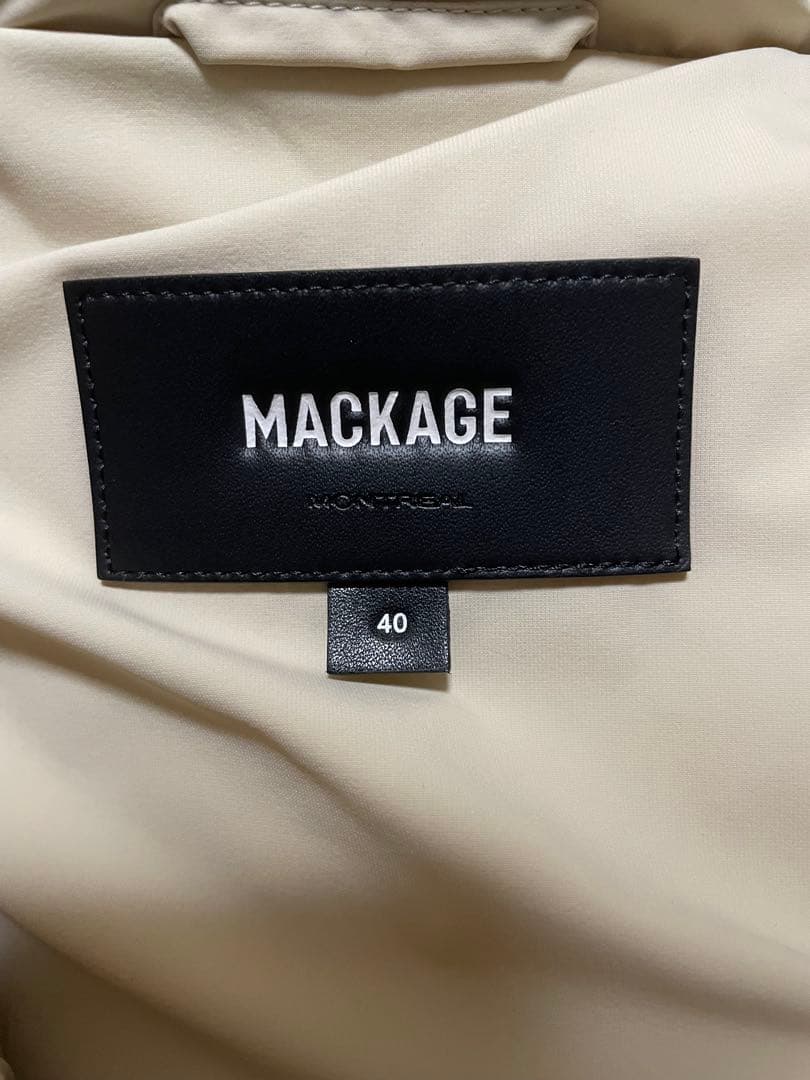 Mackage マッカージュ ダウンベスト ベージュ 40