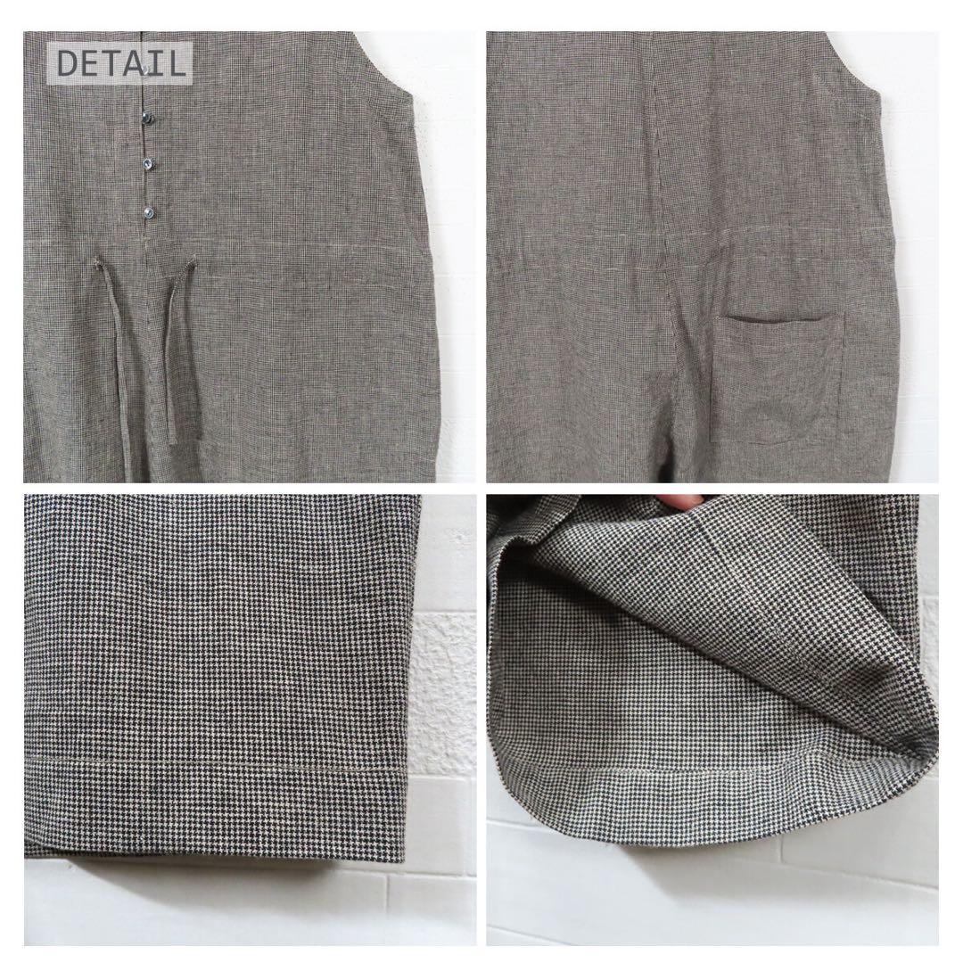 再値下げ　コットンリネン　サロペット　blissbunch 　ナチュラン