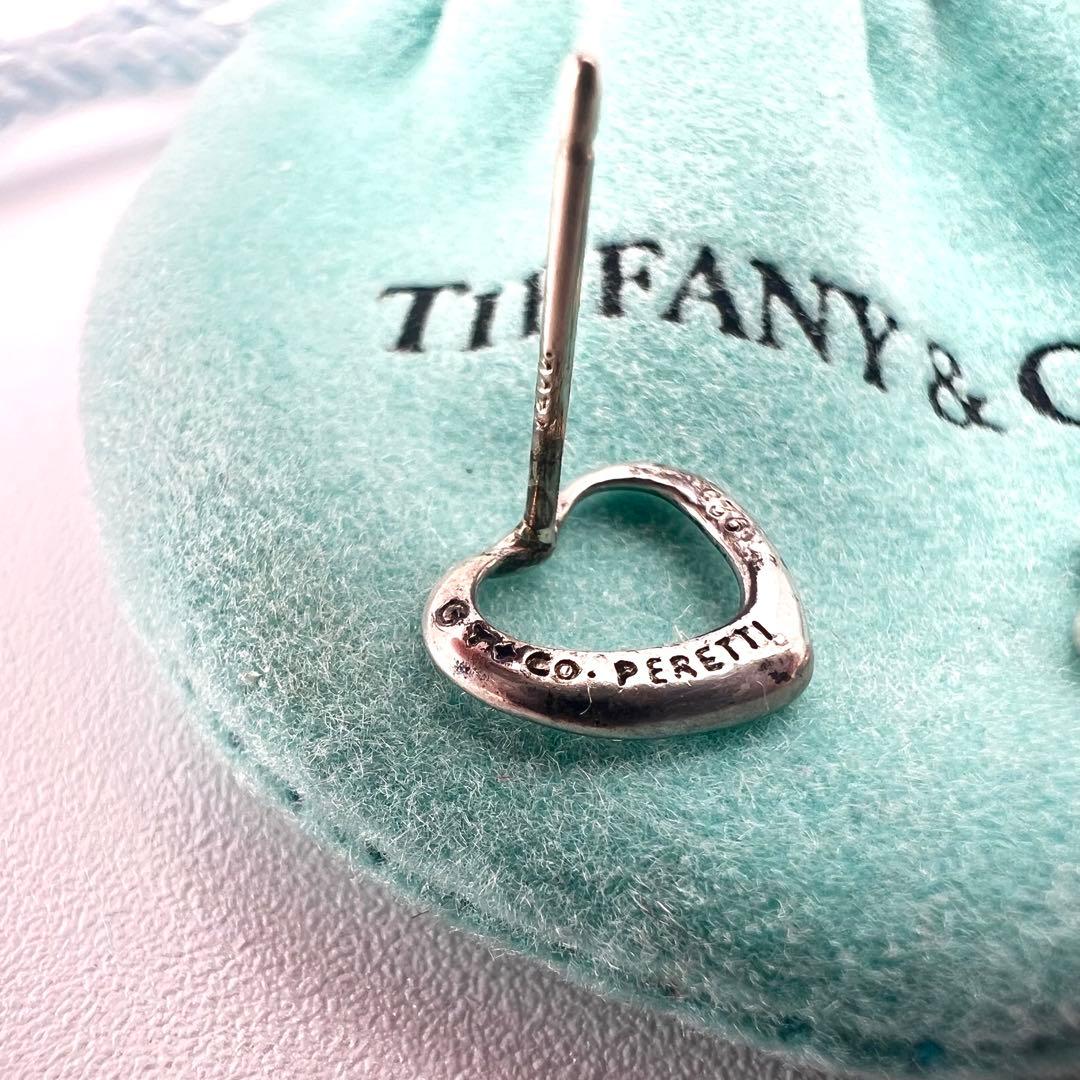 TIFFANY ティファニー オープンハート スタッド ピアス 両耳用