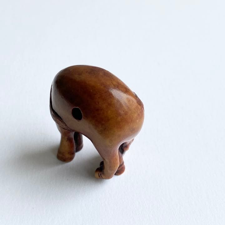 【専用です】伊勢根付・『馬』朝熊黄楊・『正昭』在銘・提げ物