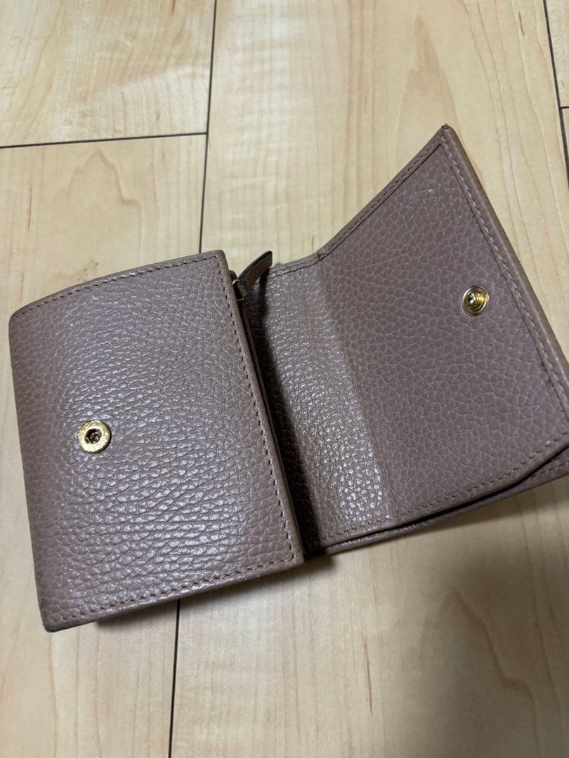 GUCCI ピンクブラウン 二つ折り財布