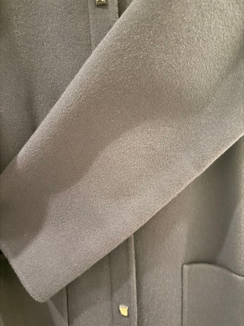 エルメス　ネイビー コート　ハンガー/ガーメントカバー付