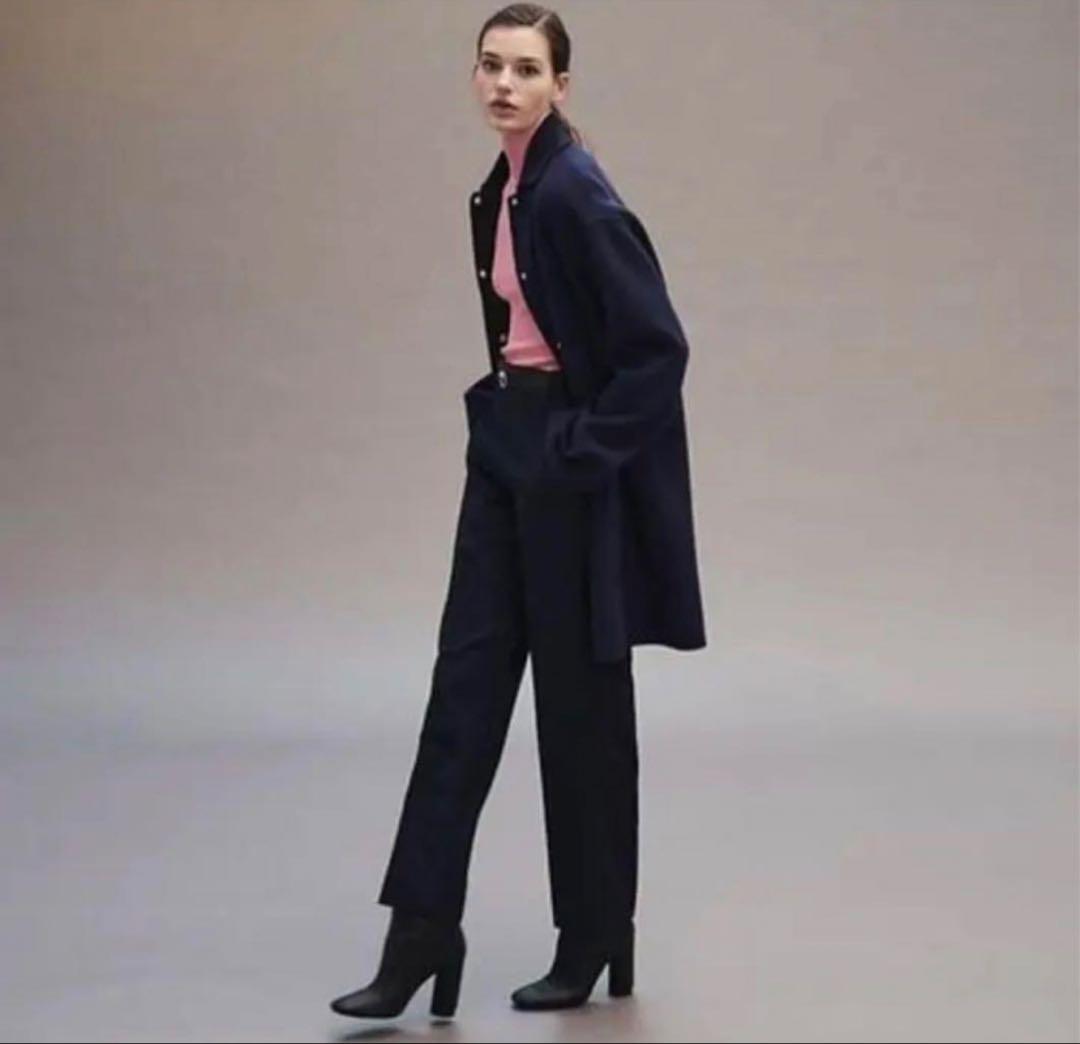 エルメス　ネイビー コート　ハンガー/ガーメントカバー付