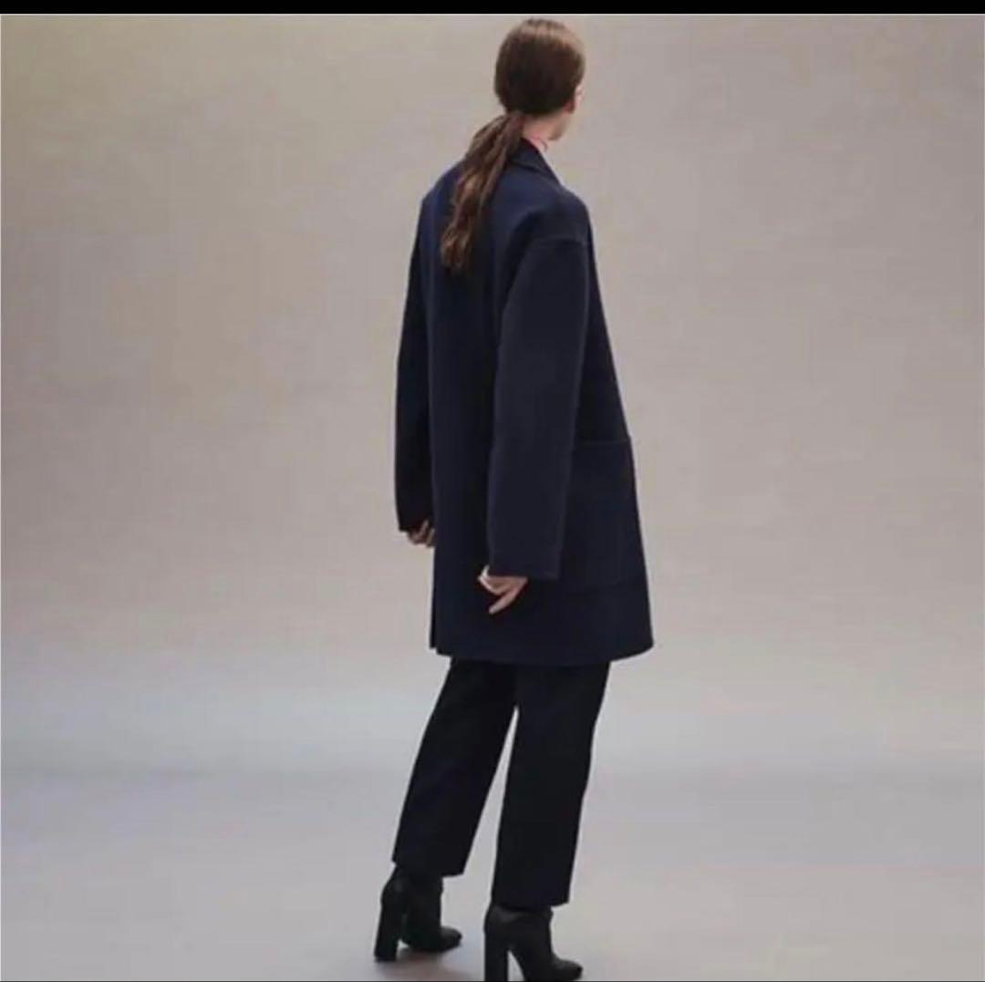 エルメス　ネイビー コート　ハンガー/ガーメントカバー付