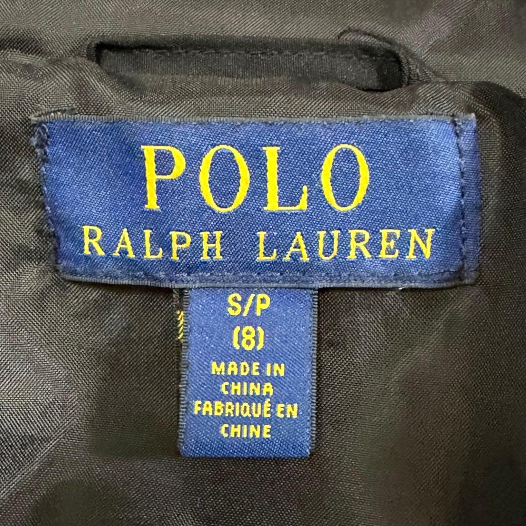 ポロラルフローレン ダウンジャケット ビッグポニー フード ブラック 130