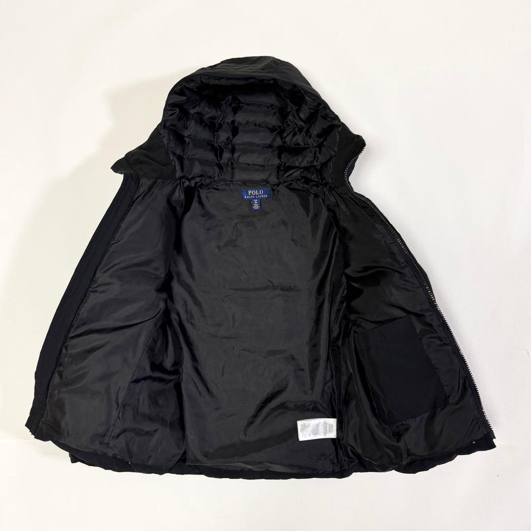 ポロラルフローレン ダウンジャケット ビッグポニー フード ブラック 130