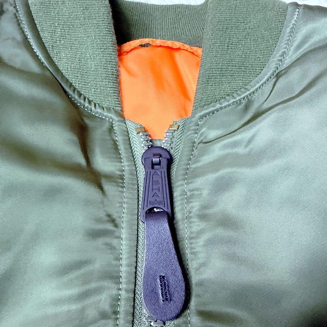 ✨美品✨ アルファ MA-1 フライトジャケット 緑 L y2k 短丈