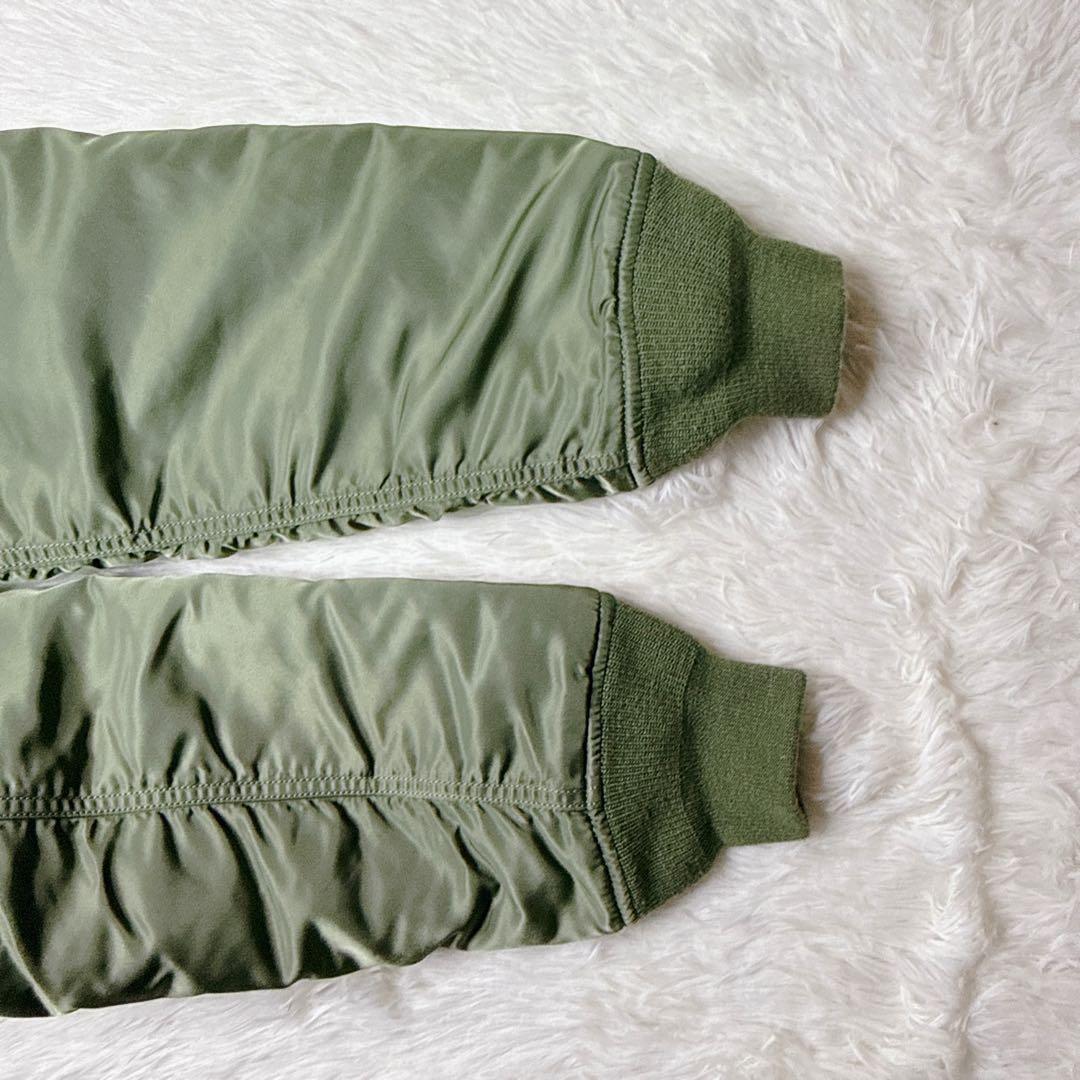 ✨美品✨ アルファ MA-1 フライトジャケット 緑 L y2k 短丈