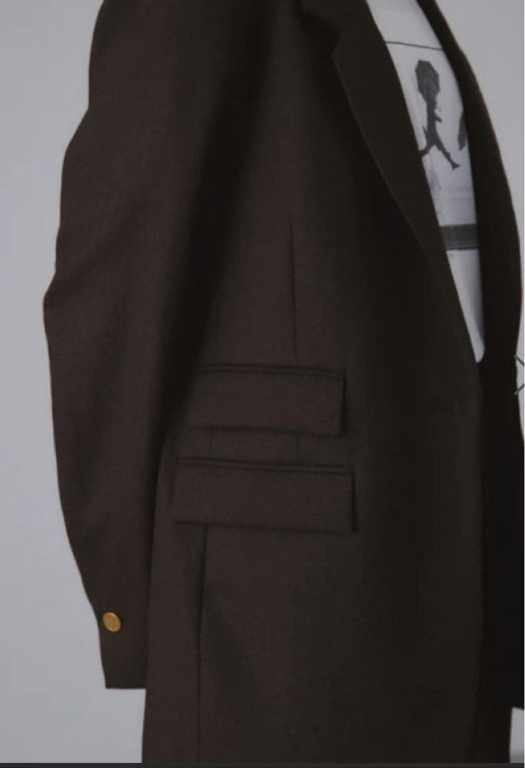 美品【ADAM ET ROPÉ】シングルブレストスリットジャケット　ブラウン38