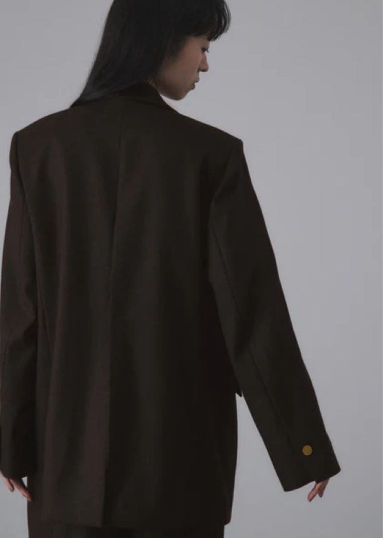 美品【ADAM ET ROPÉ】シングルブレストスリットジャケット　ブラウン38