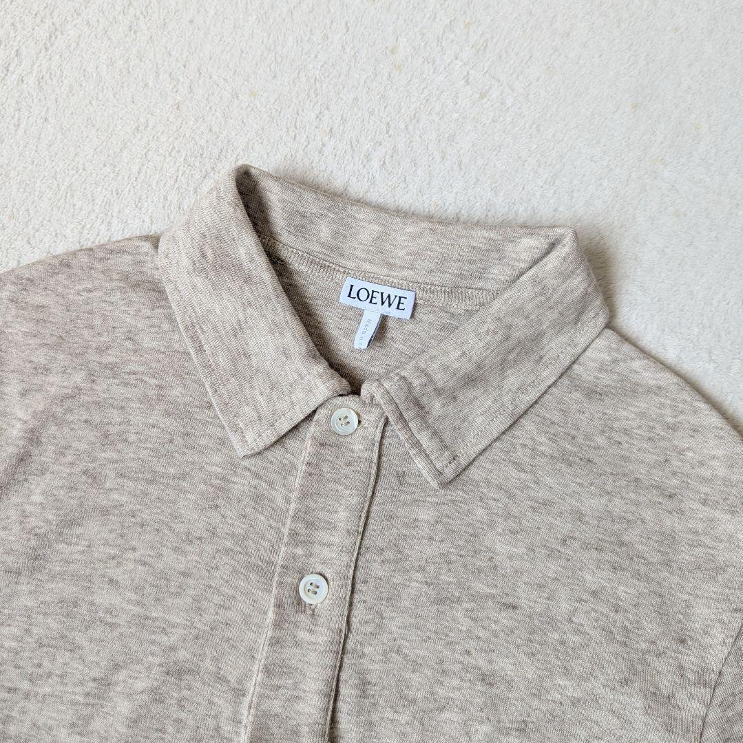 【人気モデル】 ロエベ クロップド ポロシャツ ベージュ サイズ XS コットン
