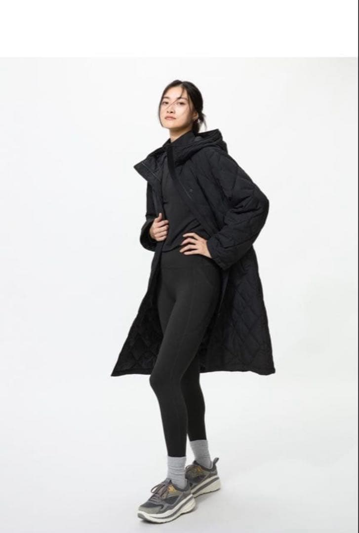 ユニクロ パフテックロングコートリラックスフィット ブラック 3XL