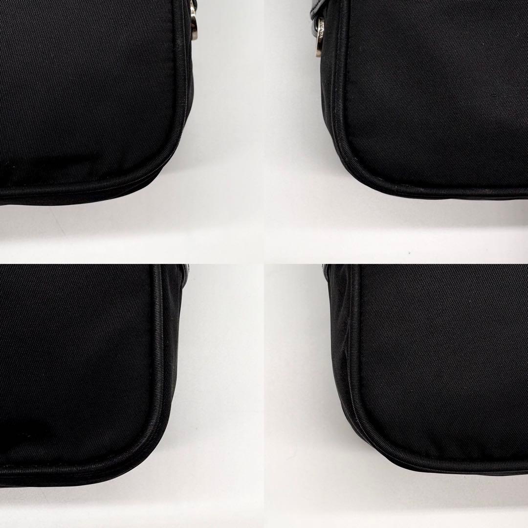 【極美品】PRADA カメラ ショルダーバッグ テスートナイロン レザー 黒