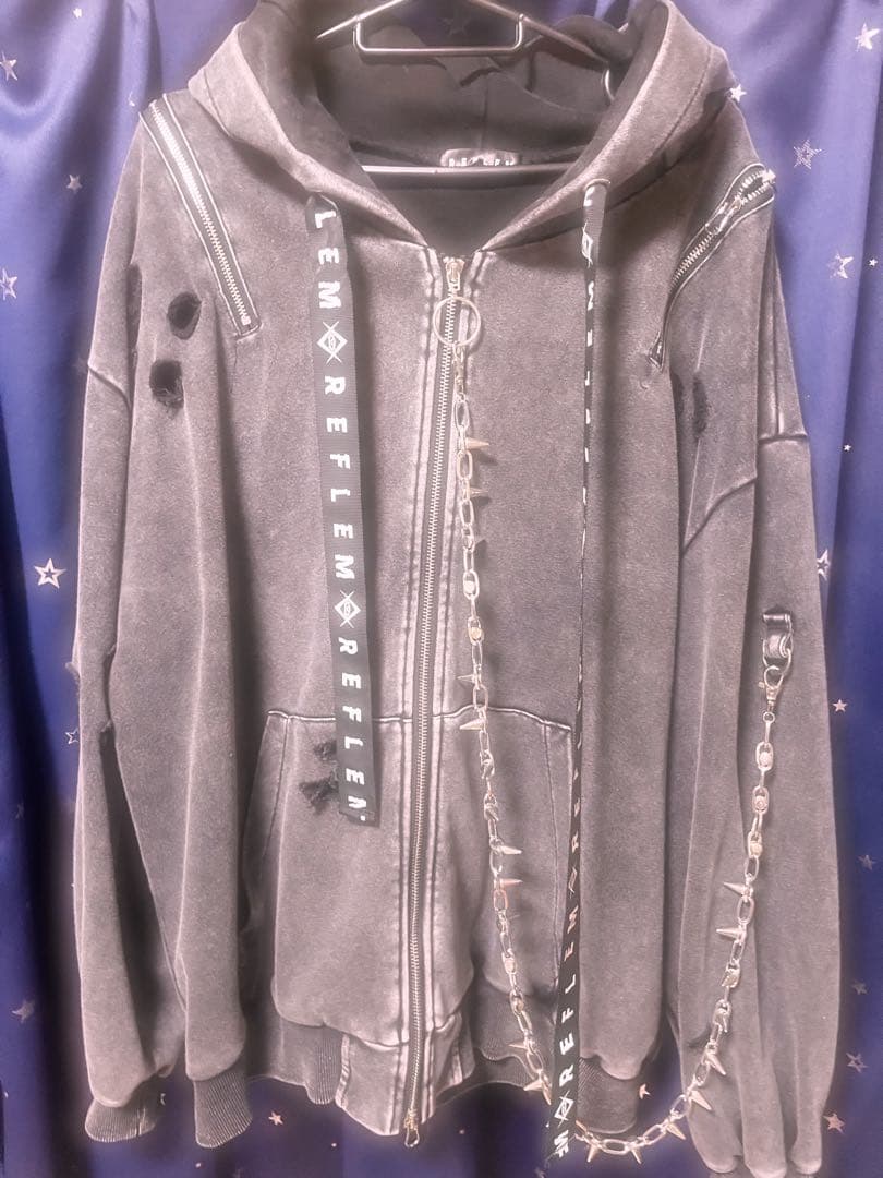 『REFLEM/レフレム』うさ耳チェーン付きZIPパーカー/ジップアップパーカー