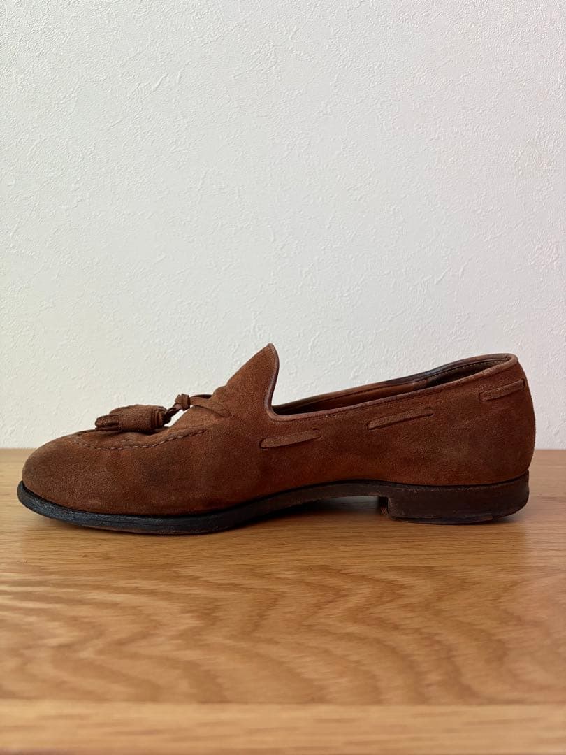 CROCKETT&JONES スエード タッセルローファーサイズ 8E