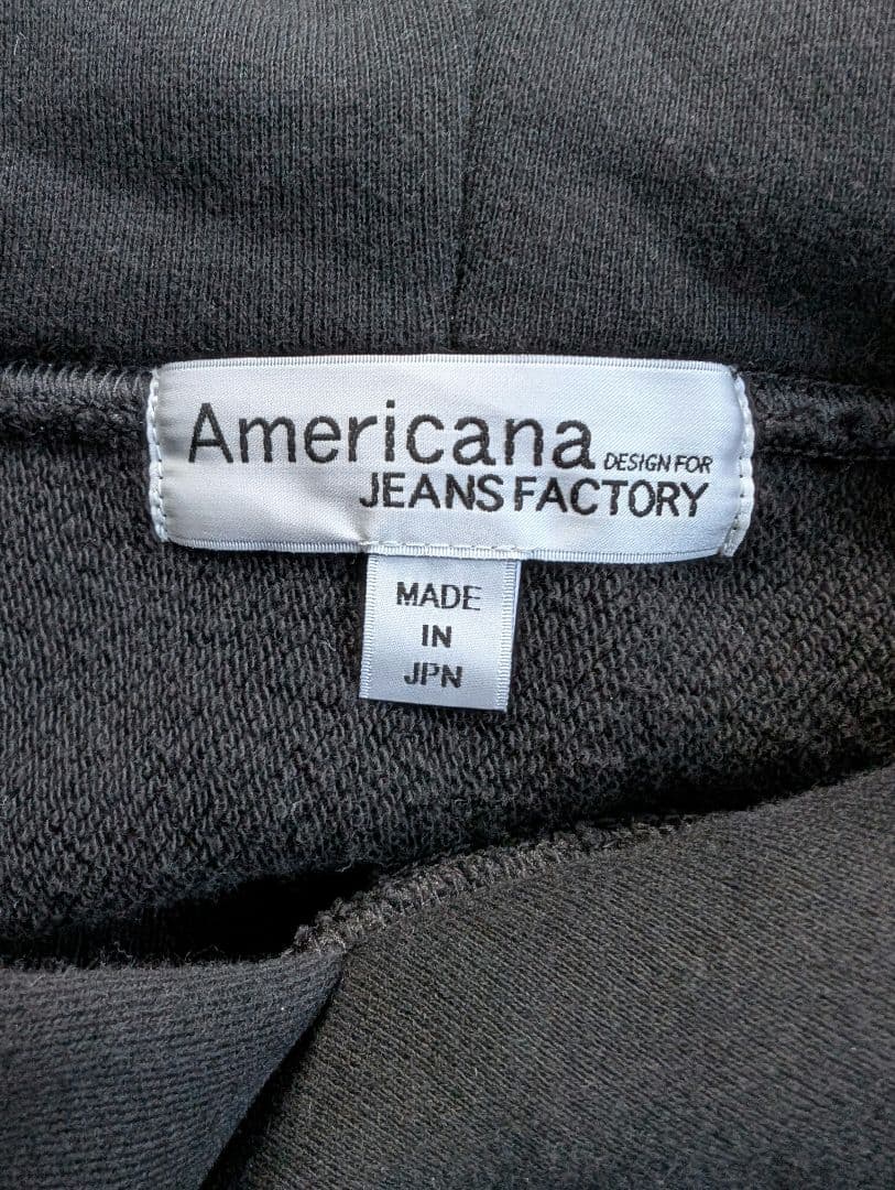 美品！アメリカーナ AMRCN ロゴプリント ブラックパーカー