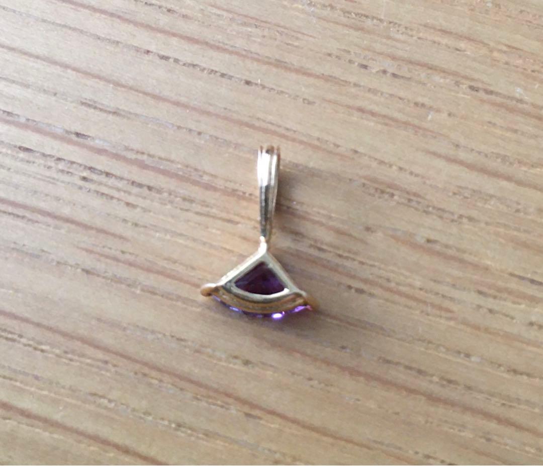 値下げ　Hariqua ハリックァ　アメジスト チャーム　k18