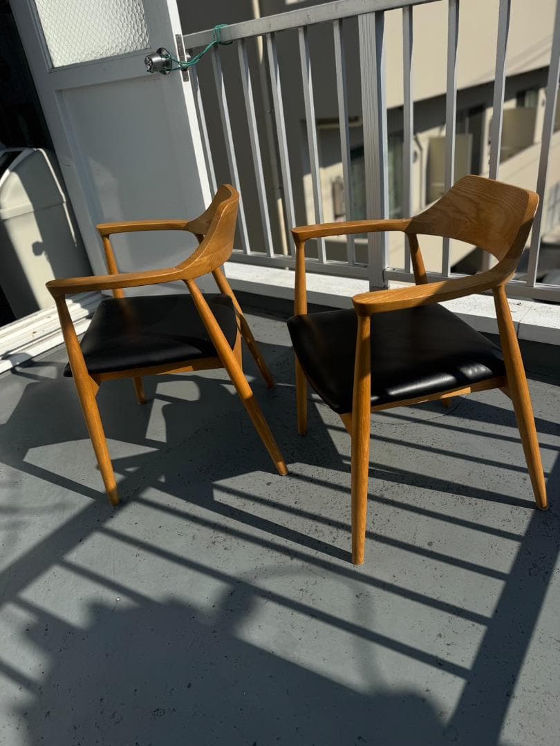 【Aruyon】スマートリビング ダイニングチェア ROTI 2脚セット