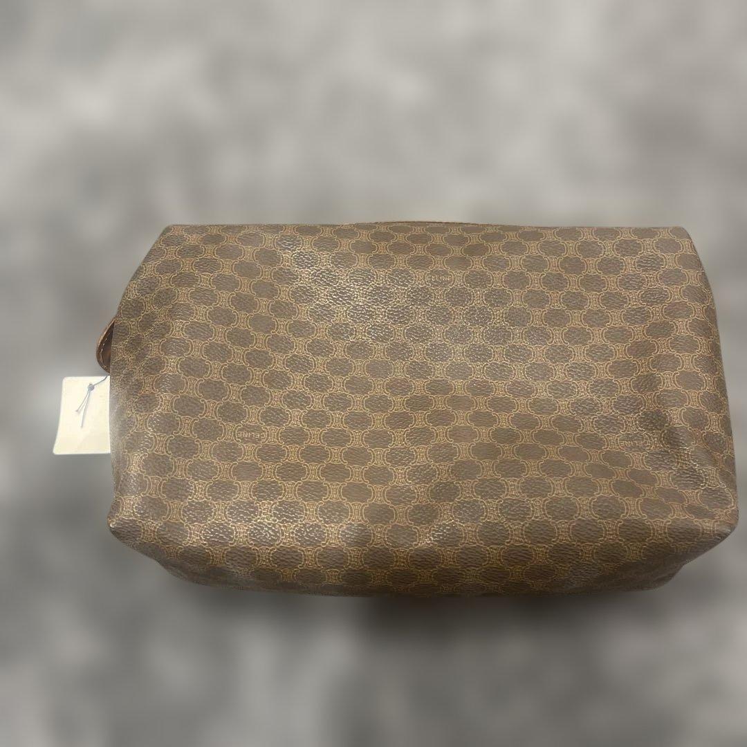 CELINE ブラウンレザー クラッチバッグ