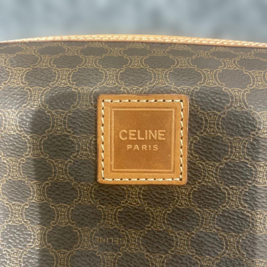 CELINE ブラウンレザー クラッチバッグ