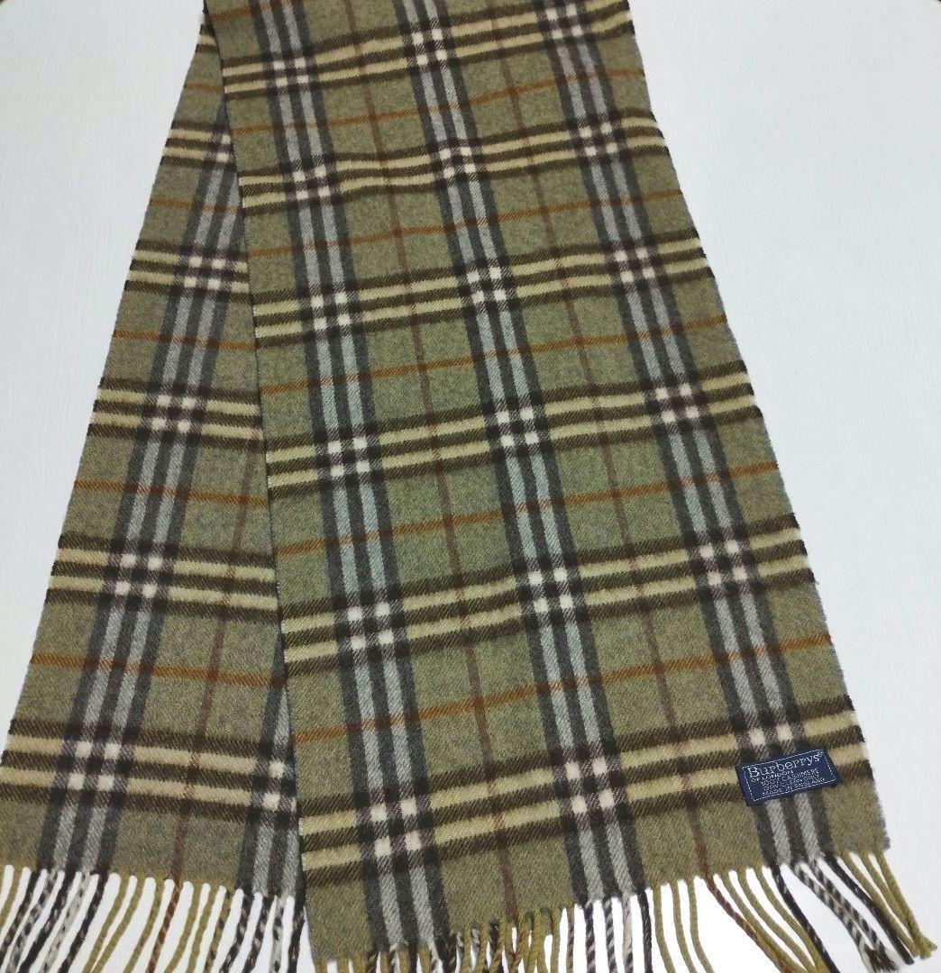未使用 英国製 Burberrys OF LONDONカシミヤ100%マフラー