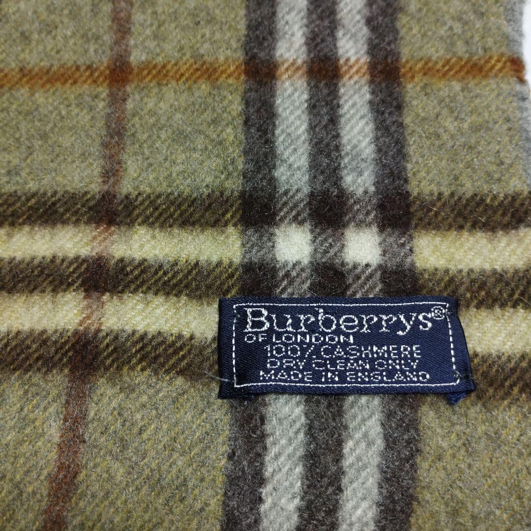 未使用 英国製 Burberrys OF LONDONカシミヤ100%マフラー