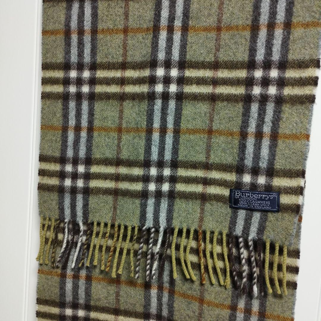 未使用 英国製 Burberrys OF LONDONカシミヤ100%マフラー