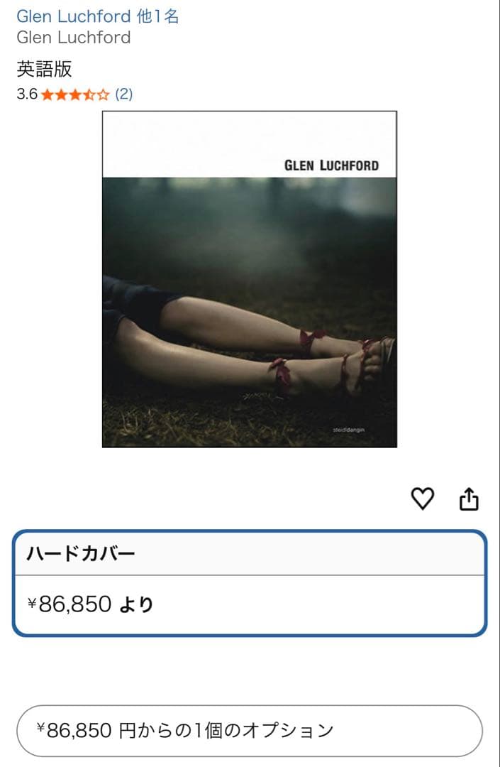Glen Luchford 写真集 ハードカバー アートブック 2009年初版