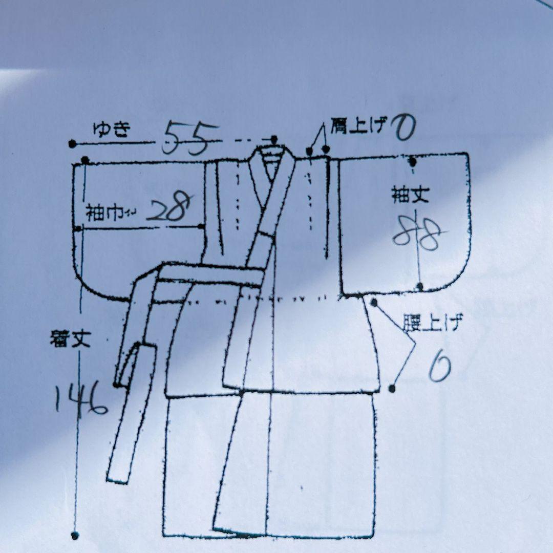 七五三　７歳フルセット　アンティーク　長着＆帯＆長襦袢＆草履＆小物セット　赤地
