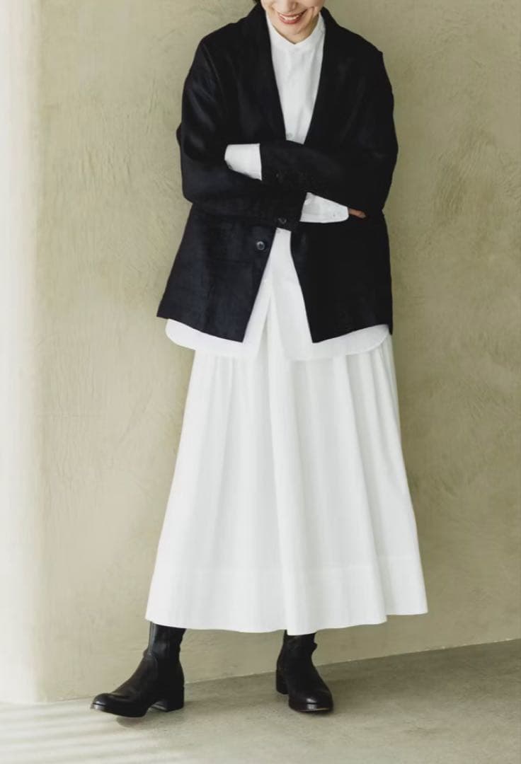 かぐれ コラボ フレンチリネンのテーラードジャケット