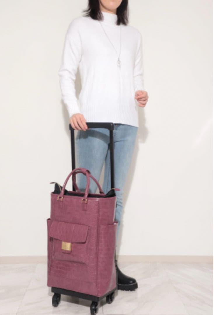 【新品未使用】人気スワニー 黒 Lサイズ トートキャリー クロコ型押し完売