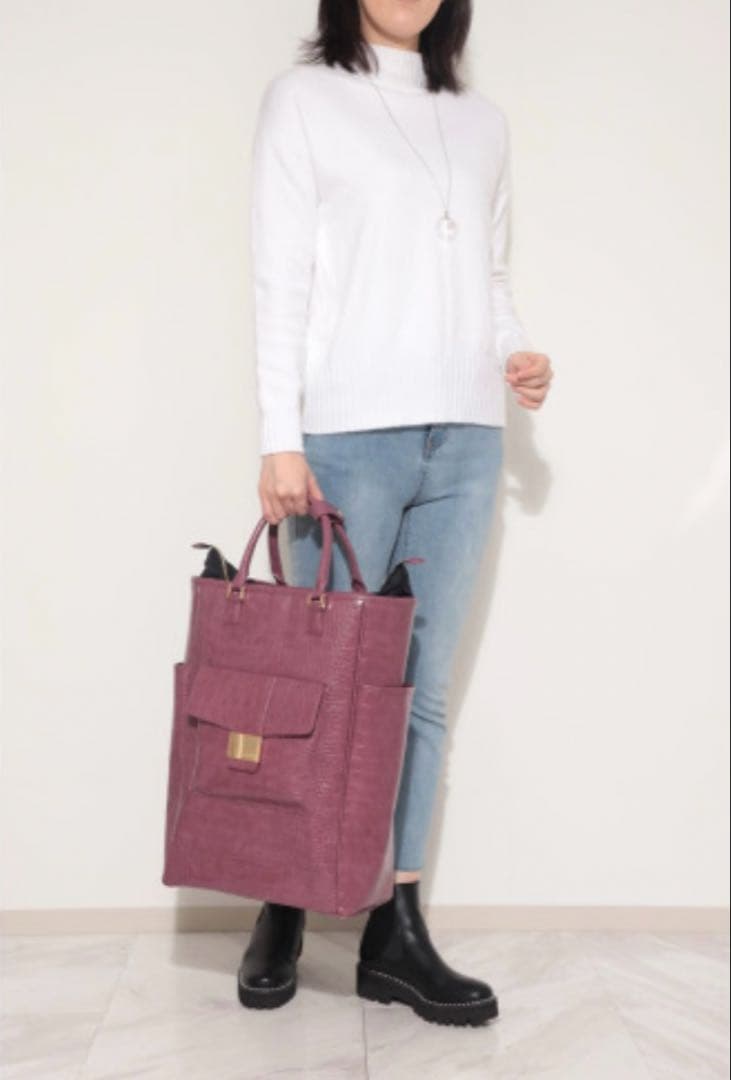 【新品未使用】人気スワニー 黒 Lサイズ トートキャリー クロコ型押し完売