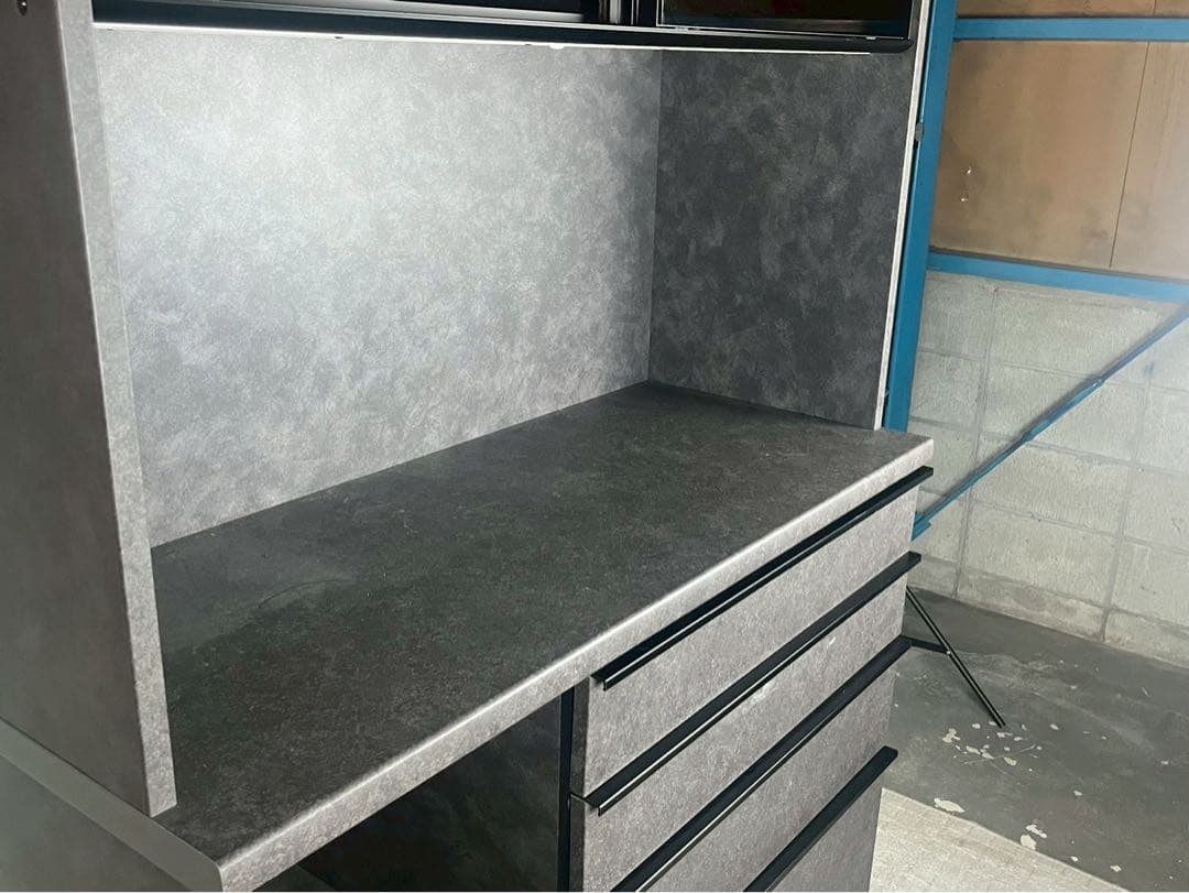 シ*ウ様 【美品】松田家具 ガバーナ 120 キッチンボード 食器棚 グレー